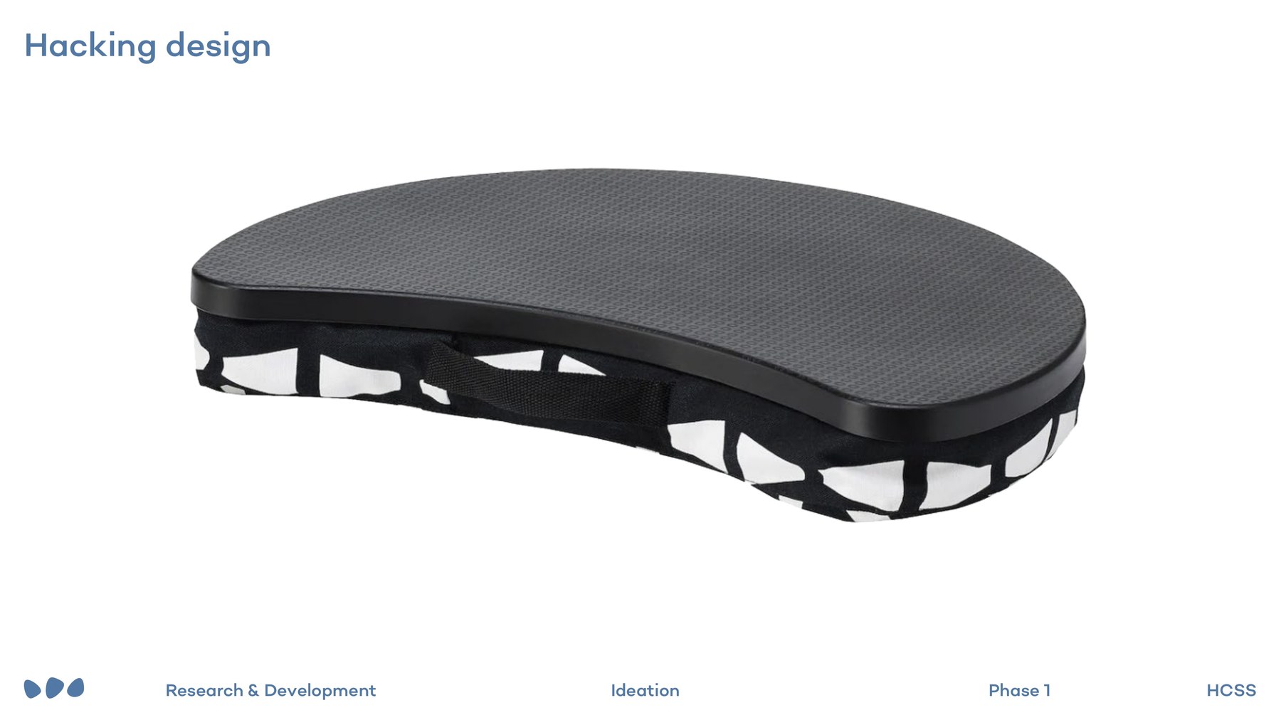 The IKEA Byllan laptop tray used as the base of the instrument