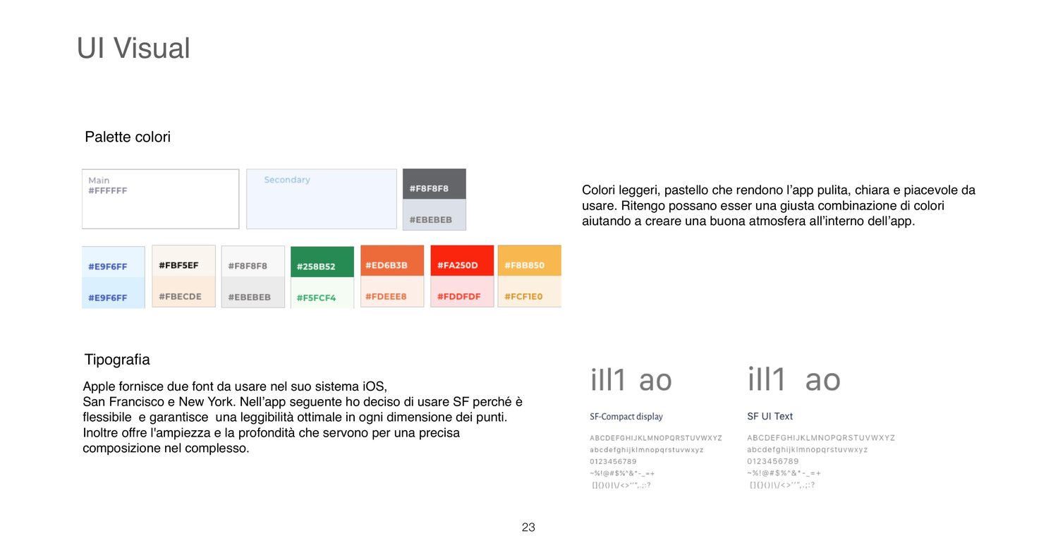 Colour palette and typography